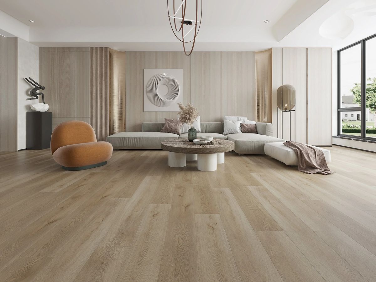 Tone sáng của sàn sồi tự nhiên giúp mỗi căn phòng thêm tinh tế
